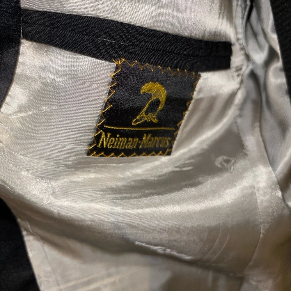 Vintage Men's Black Tuxedo with Pants - Neiman Marcus 40s - Picture 3 of 10